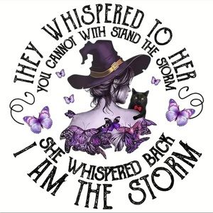 1 Pc Witch, Butterfly Cat Purple Theme Iron On Sticker Heat Transfer Patch‎
